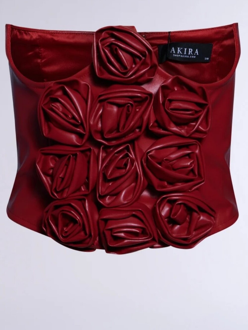 Akira In Bloom PU Belt - Red New 1X/2X 21"-22" Pit To Pit Under bust Corset - Picture 5 of 13